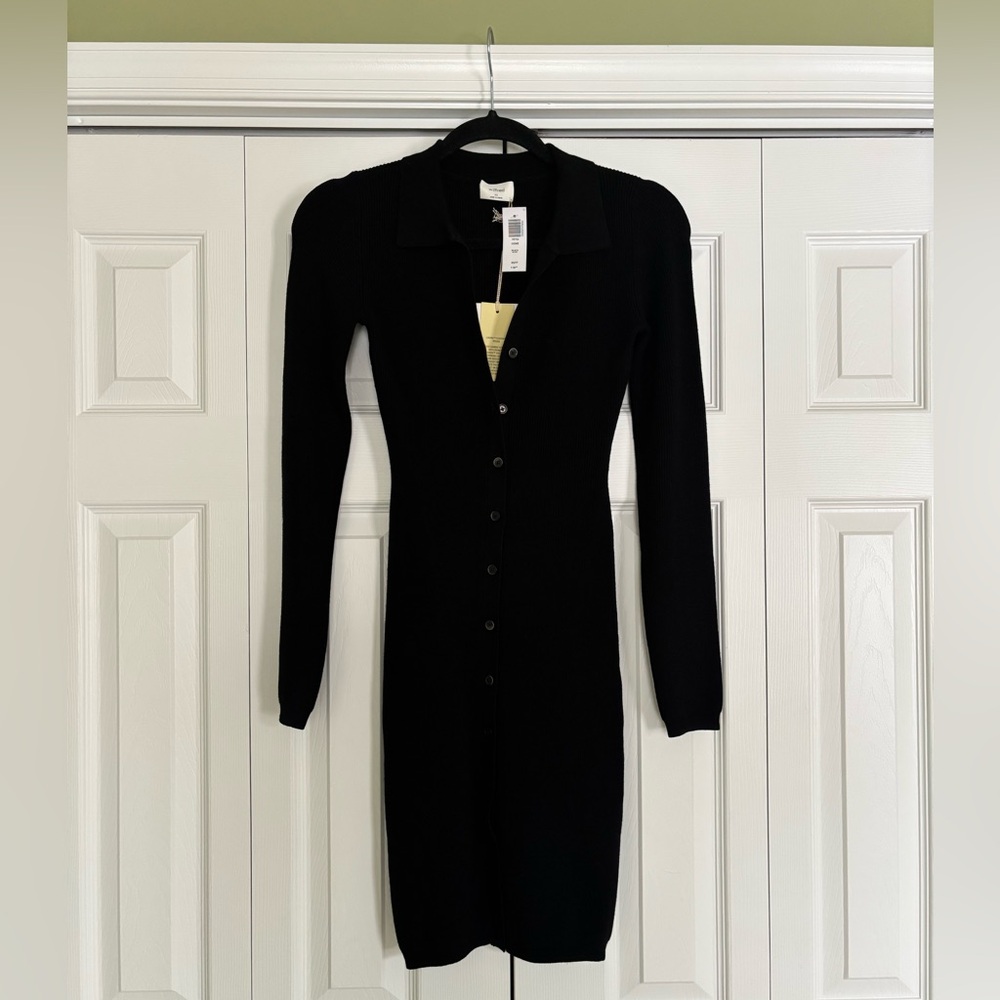 BNWT Aritzia Wilfred knit dress in Black, sz XS
